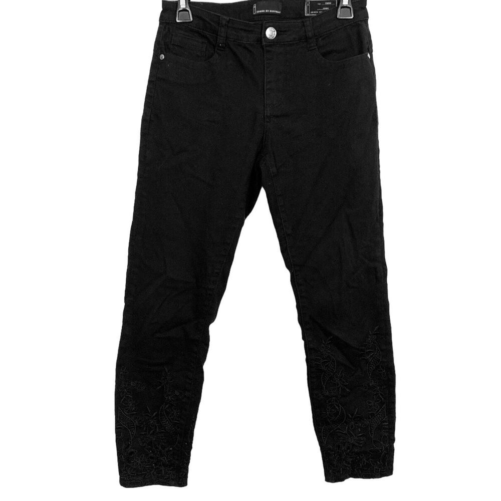 Buffalo Jeans Womens Black Skinny Zadie Mid High Rise Stretch Cropped sz 28 / 6